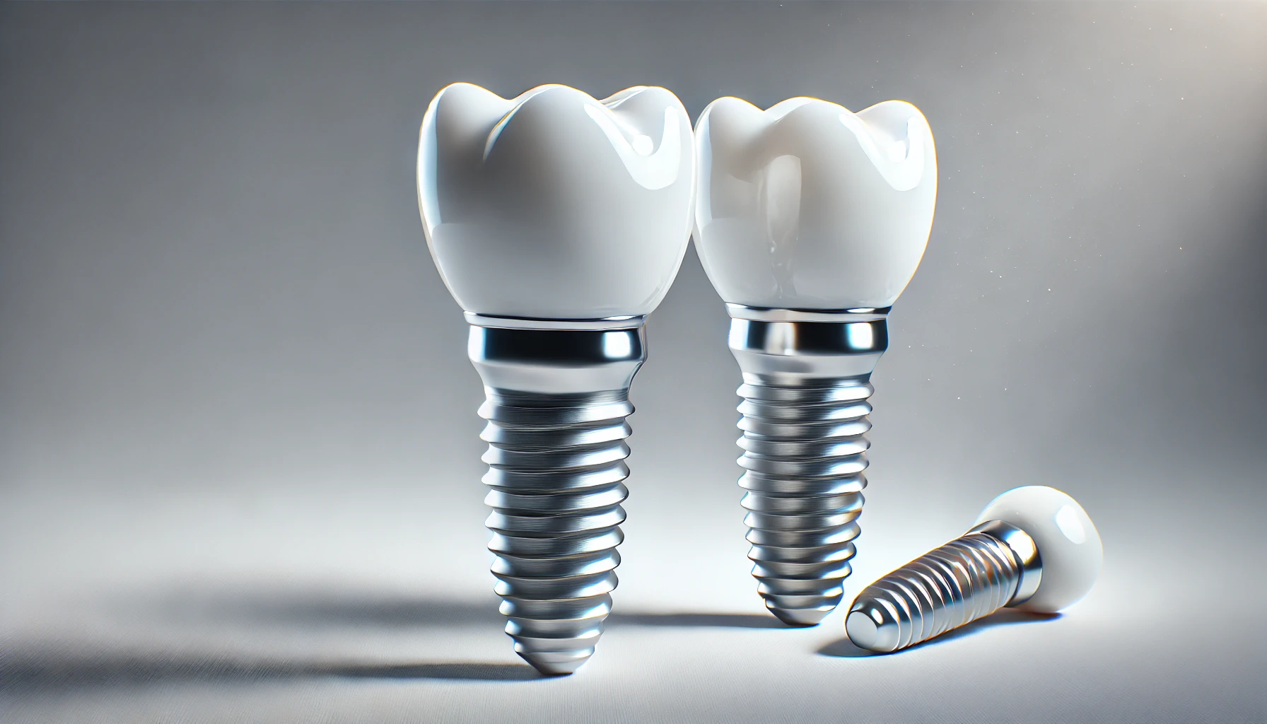 Zirconia dental implant, a white metal-free ceramic implant, at Smile Angels of Beverly Hills